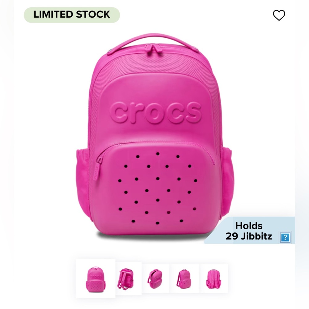 BNWT Crocs Backpack (pink)